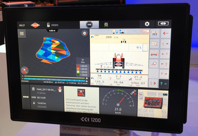 ISOBUS terminal CCI 1200 from Kuhn