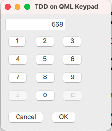 Simple QML keypad developed with TDD