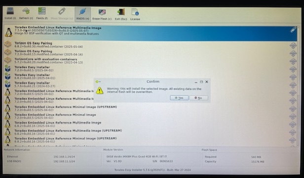 Installing Linux Images on Toradex Verdin Boards